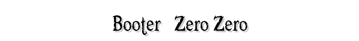 Booter - Zero Zero font